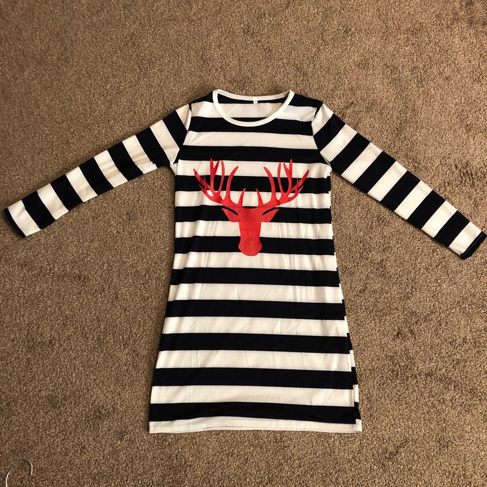 Striped holiday dress